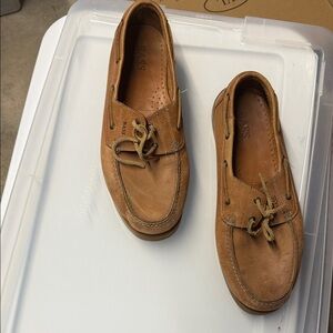 Bass Men's Brown Leather Boat Shoes